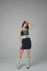 Made By Chuu Crop Knit Tank Top