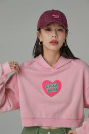 Chuu Baby Heart Crop Hoodie