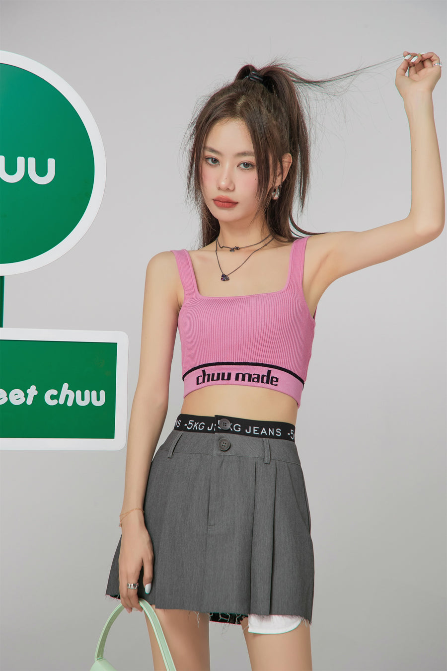 CHUU Chuu Made Ribbed Crop Sleeveless Top