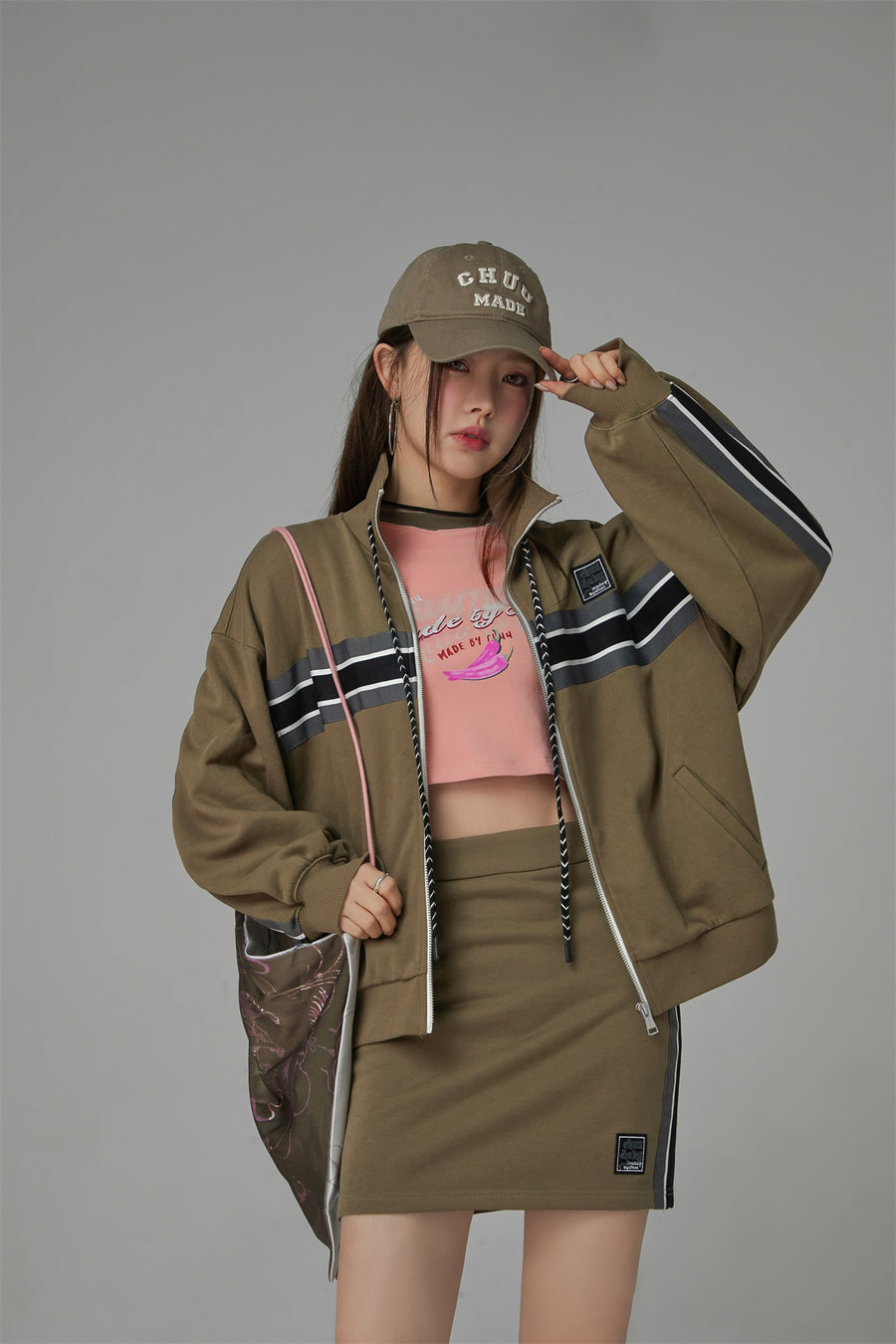 CHUU Through Time Zip-Up Loose-Fit Jacket