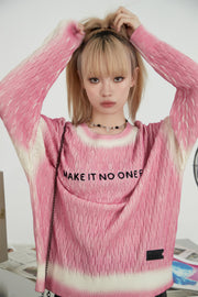 Make It Noe Lettering Knit Sweater