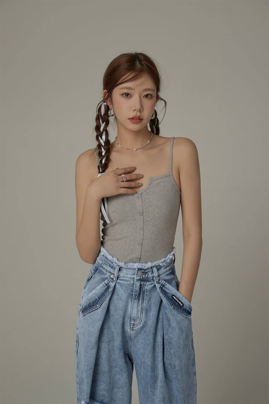 CHUU Slim Ribbed Top