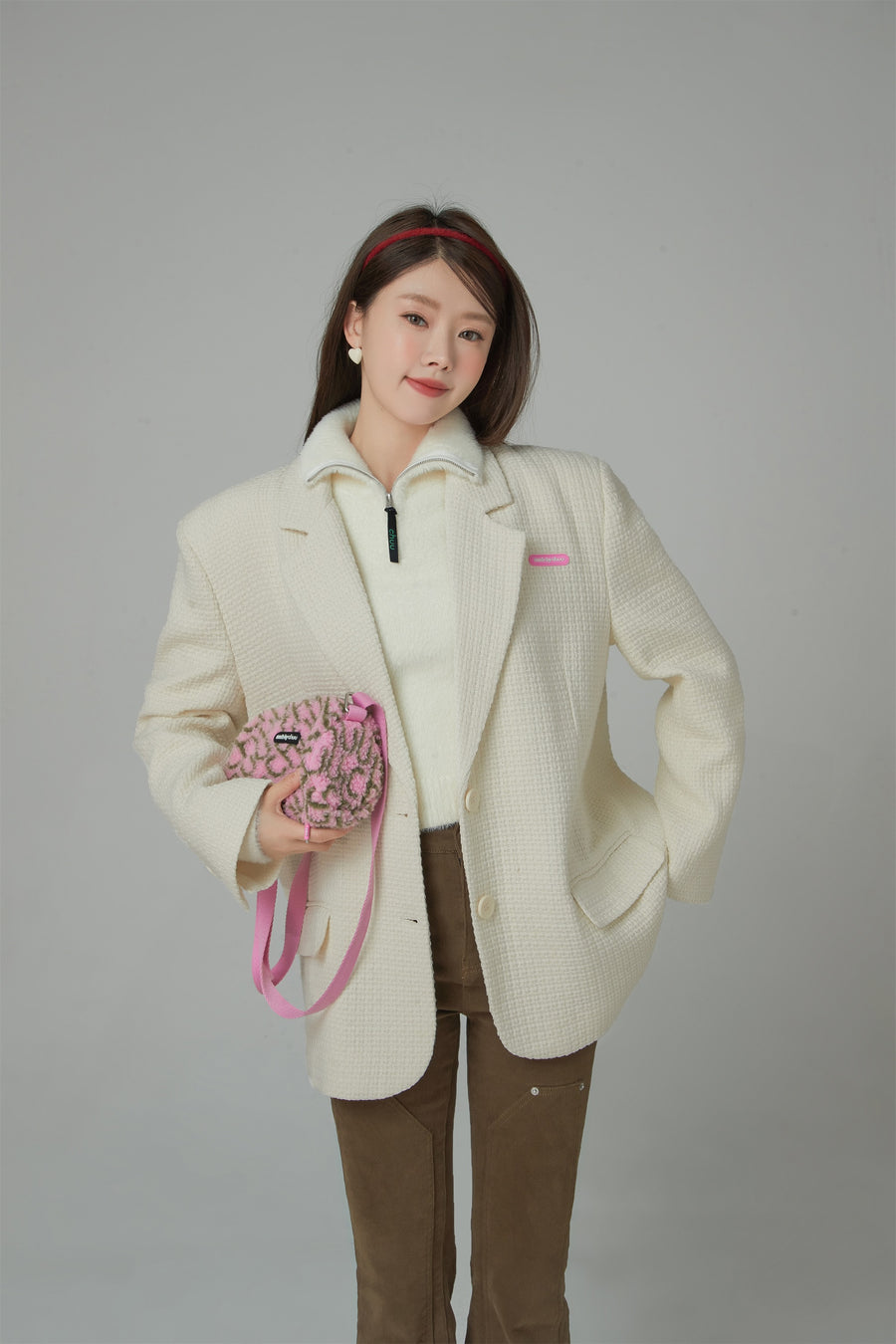 CHUU A Work Of Art Vintage Overfit Tweed Jacket