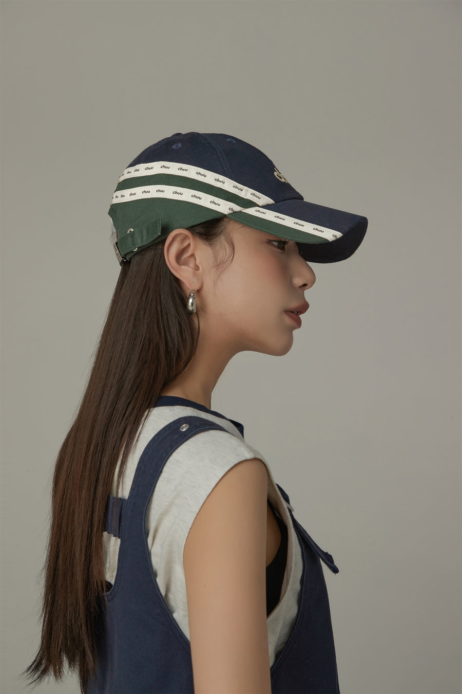 CHUU Embroidered Chuu Two Toned Ball Cap