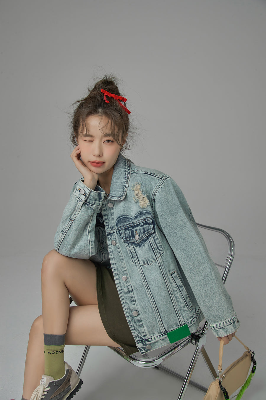 CHUU Should I Be Surprised Denim Jacket