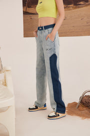 Color Wide Jeans