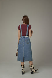 Star Denim Overall Skirt