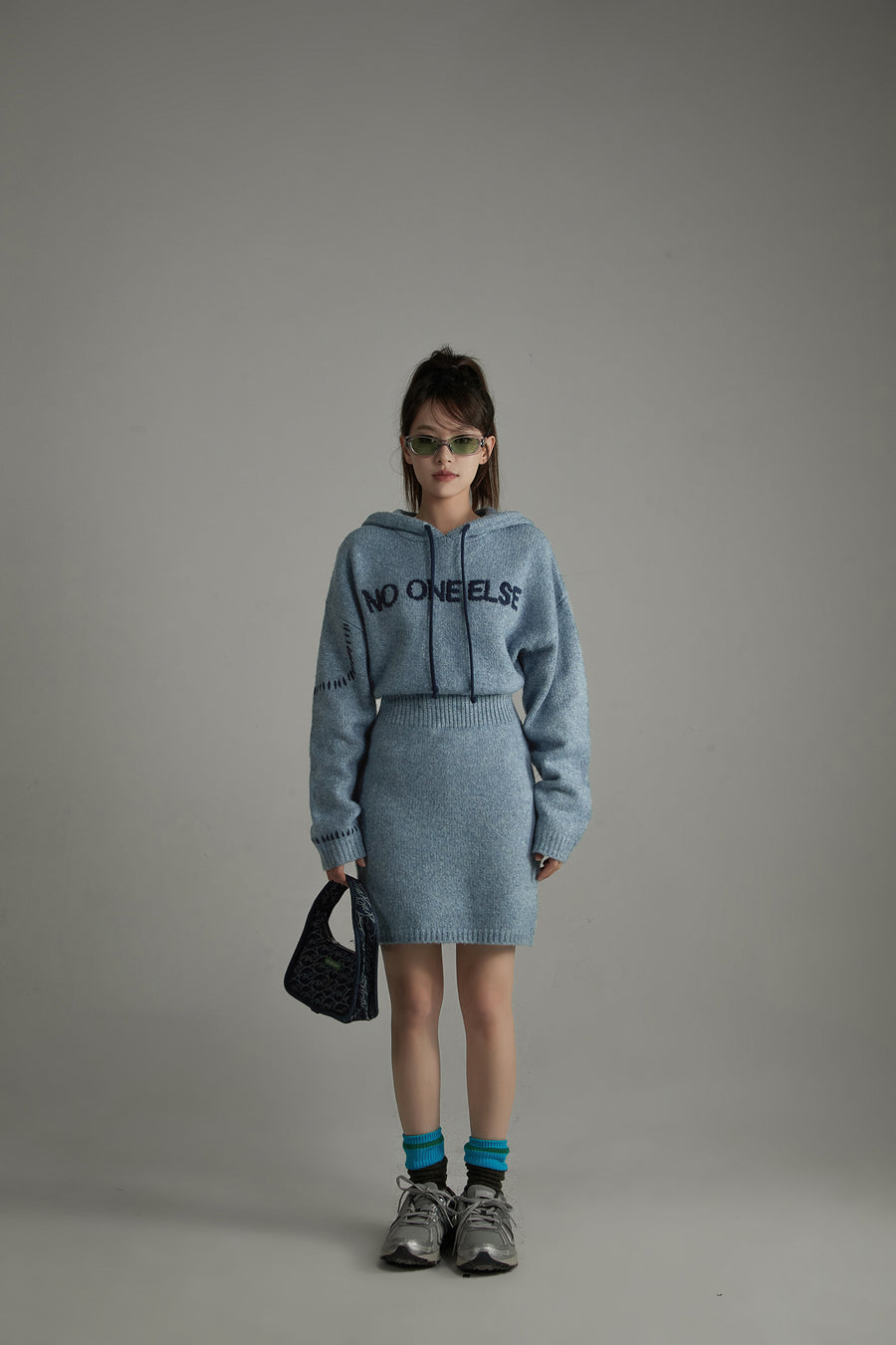 CHUU Cozy Hooded Knit Dress