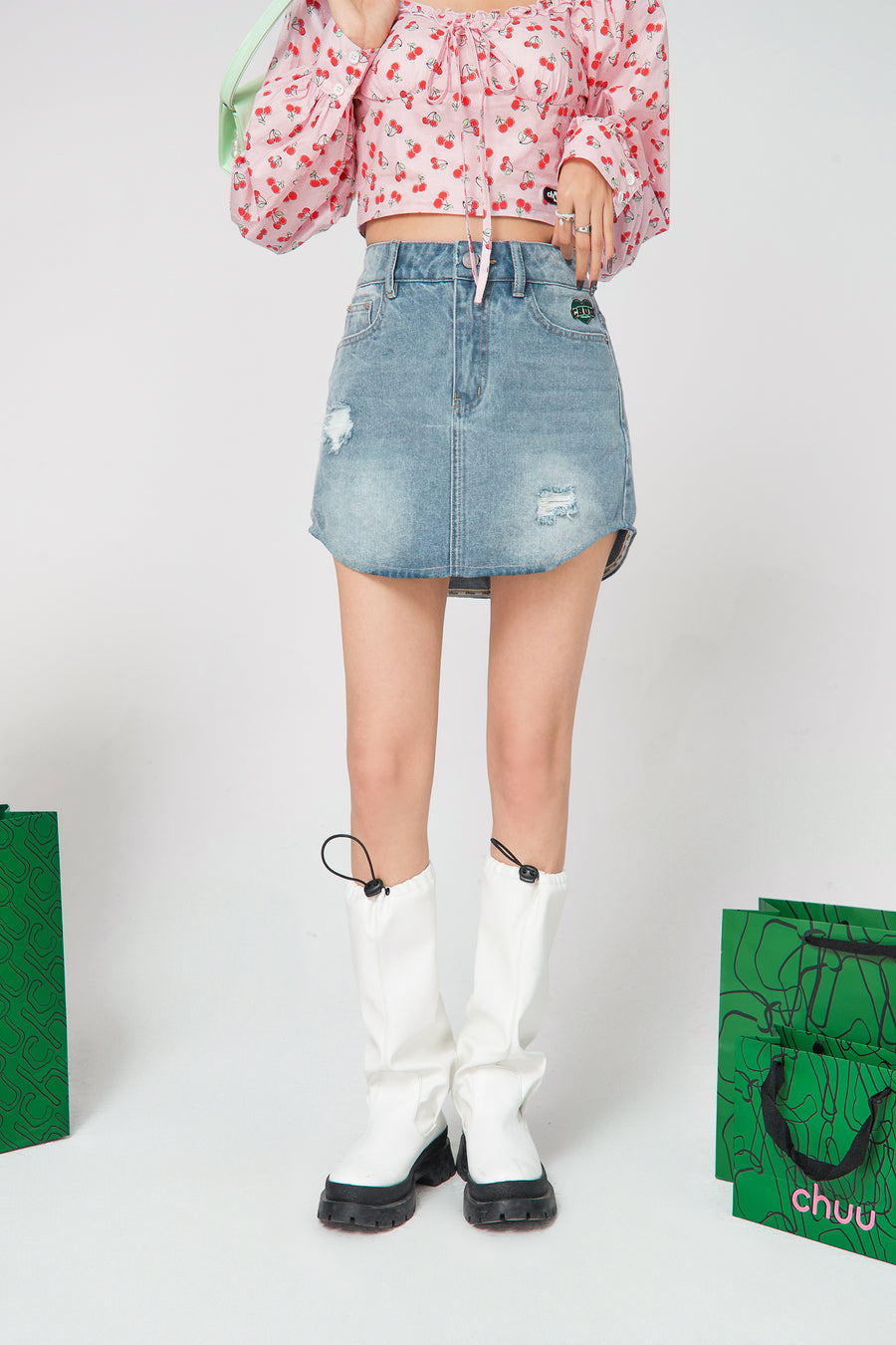 CHUU Inspiration Is All Around You Denim Skirt