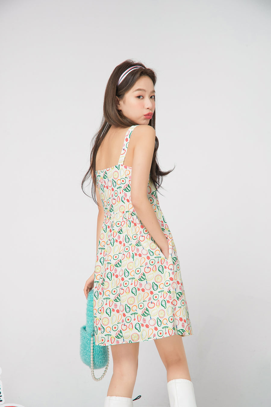 CHUU Fruit Salad Sleeveless Dress