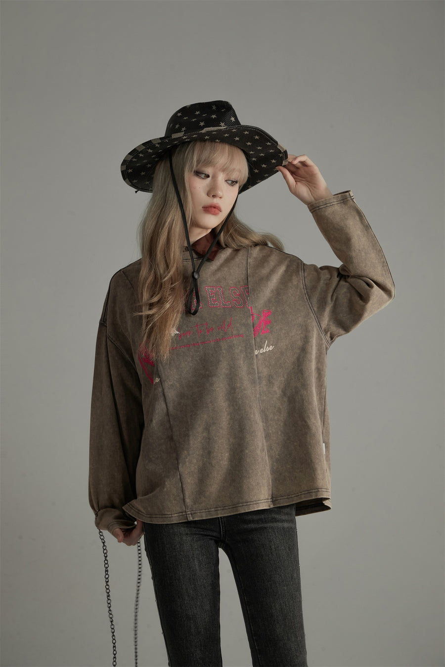 CHUU Vintage Printed Loose Fit T-Shirt