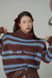 Loving You Two-Ways Stripe Knit Sweater