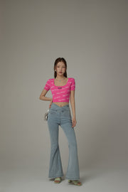 Chuu Baby Cropped Knit Top