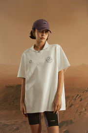 Star Circle Boxy Polo T-Shirt