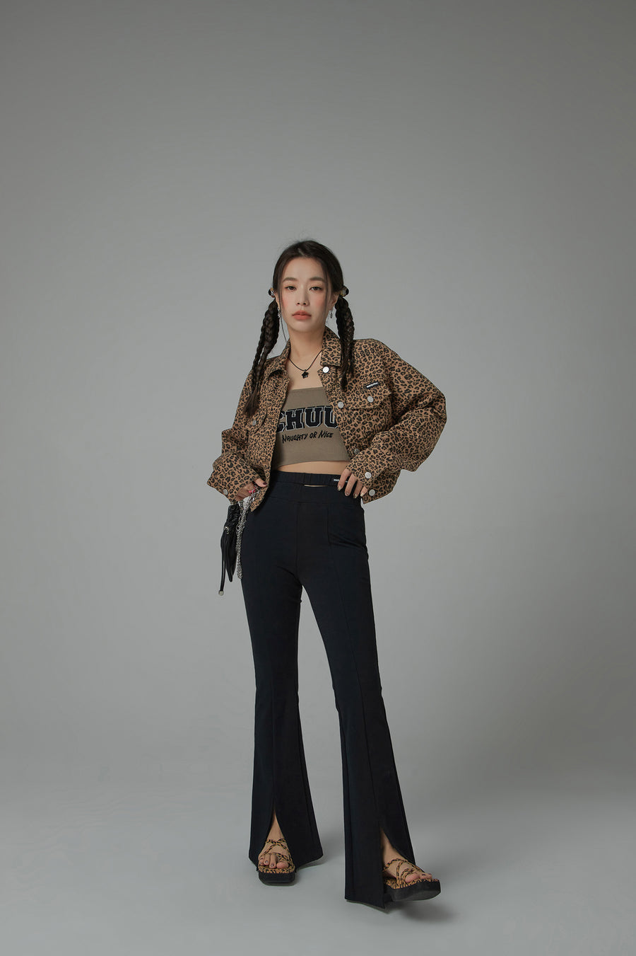 CHUU Split Slim Pants