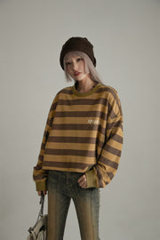 Stripe Loose Fit Sweatshirt