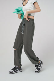 Slit Back Jogger Pants