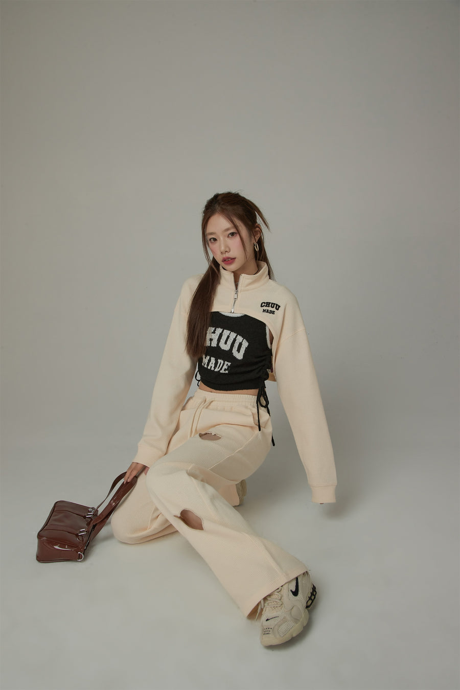 CHUU Bolero Sweatshirt Zip-Up