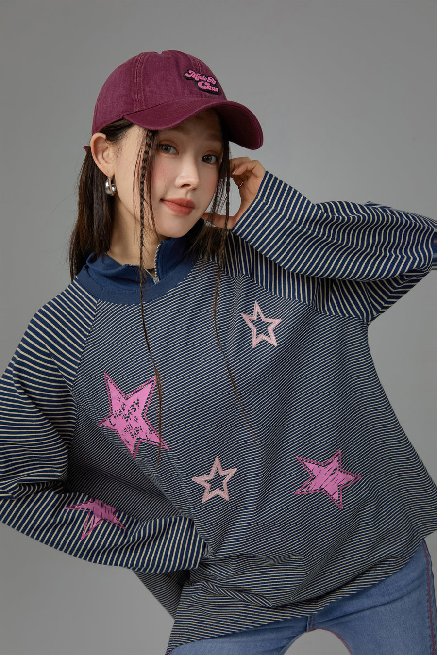 CHUU Morning Motivation Star Stripe T-Shirt