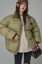 Duck Down High Neck Padded Coat