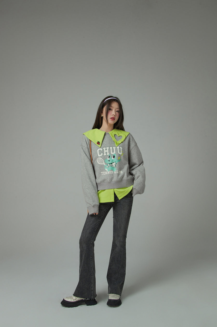 CHUU Tennis Frog Loose Fit Sweatshirt