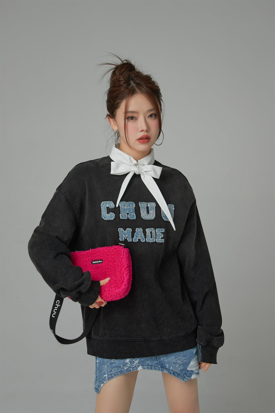 CHUU Chuu Made Washed Loose Fit Sweatshirt