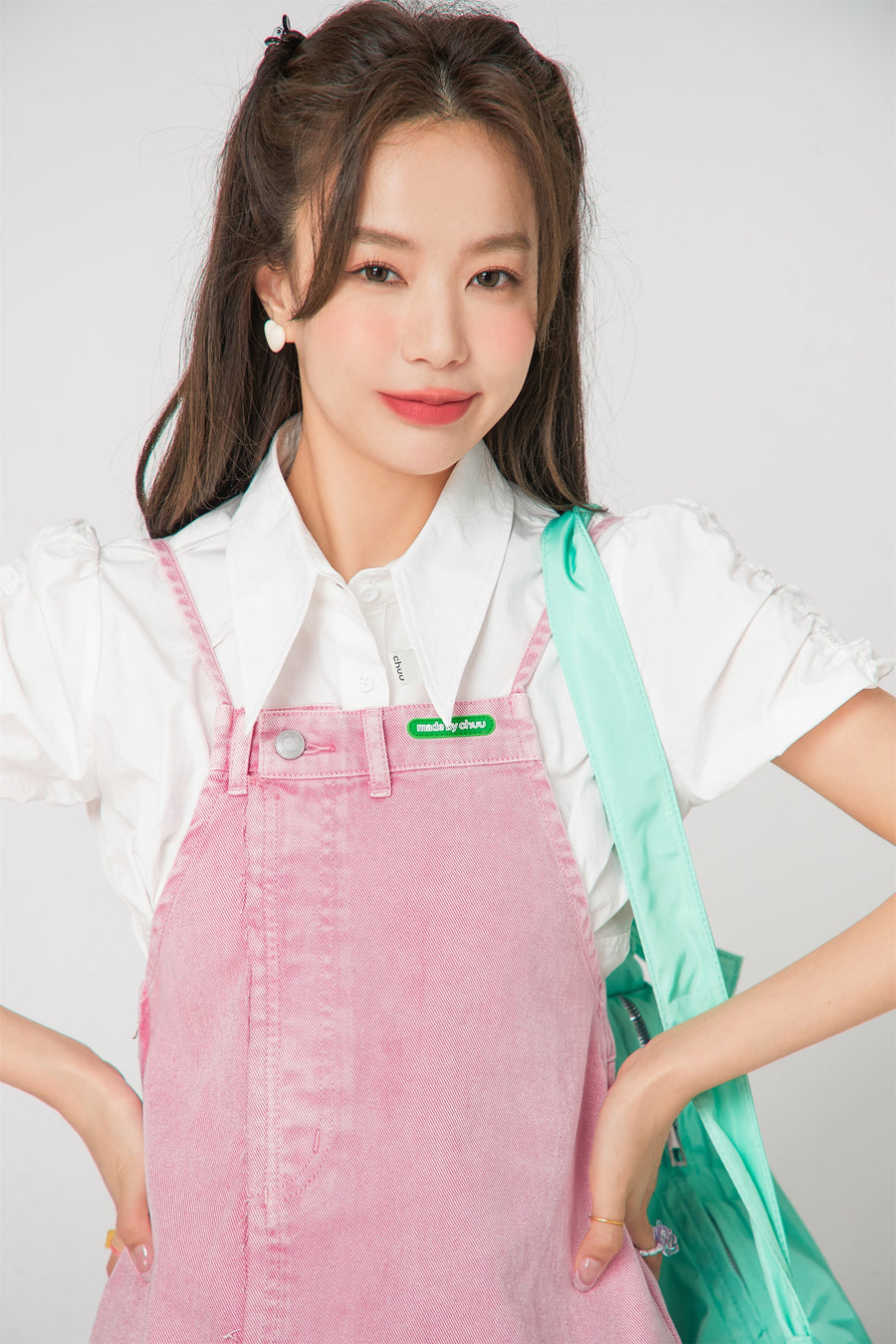 CHUU Temptation To Gossip Overalls Dress