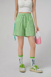 Gingham Check Wide Shorts