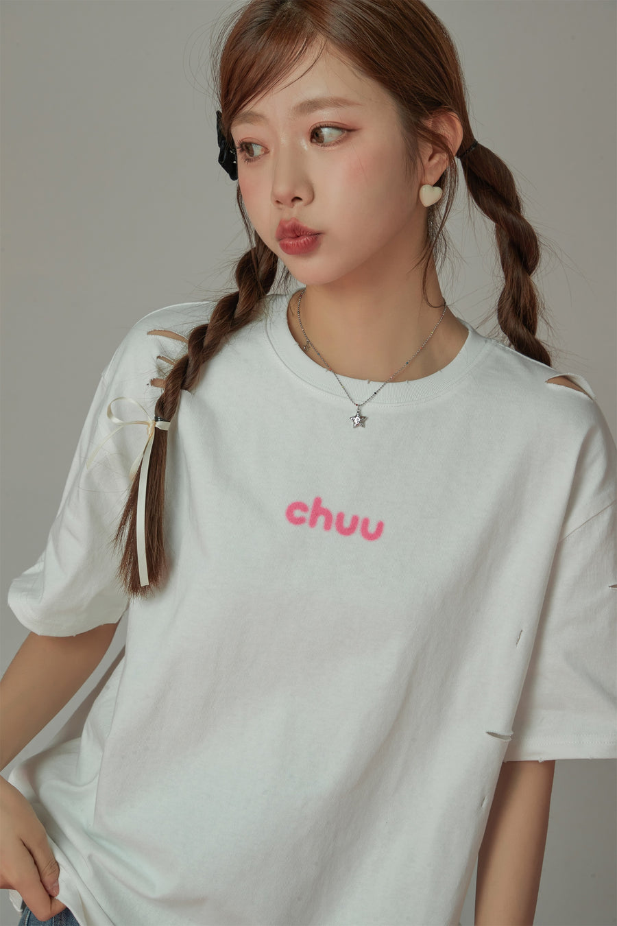 CHUU Distressed Loose Fit T-Shirt