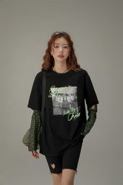 Walking Angels Printed Loose Fit T-Shirt