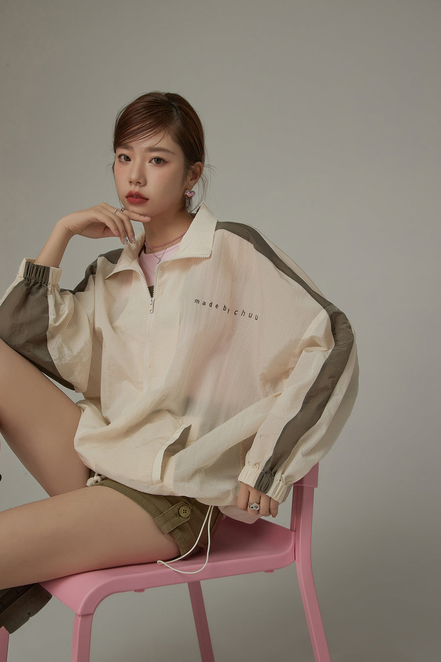 CHUU Color Matching Loose Fit Field Jacket