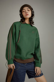 Polo Collar Loose Fit Sweatshirt