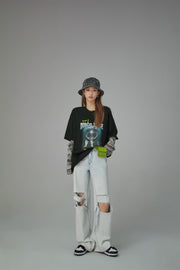 Disco Time See-Through Sleeves T-Shirt