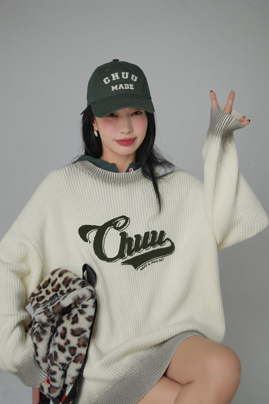 CHUU Oversized Ribbed Knit Sweater