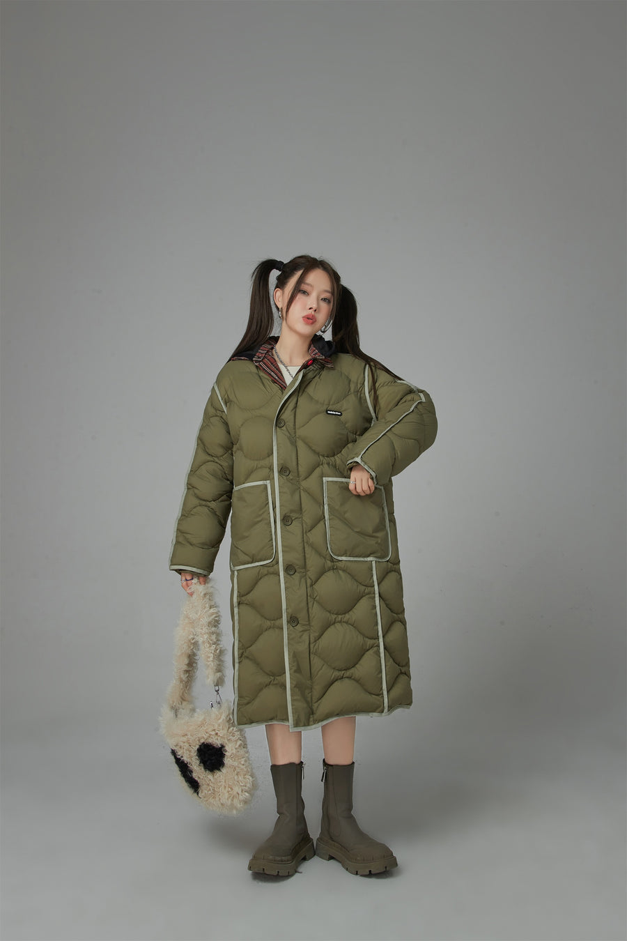 CHUU I Got Up Cozy Quilted Padding Coat