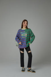 Size Doesnt Matter Color Stripe T-Shirt