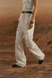 Raw Edge Wide Cargo Pants