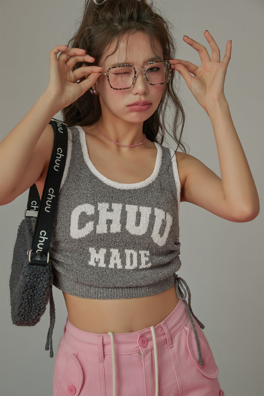 CHUU String Color Matching Line Sleeveless Top