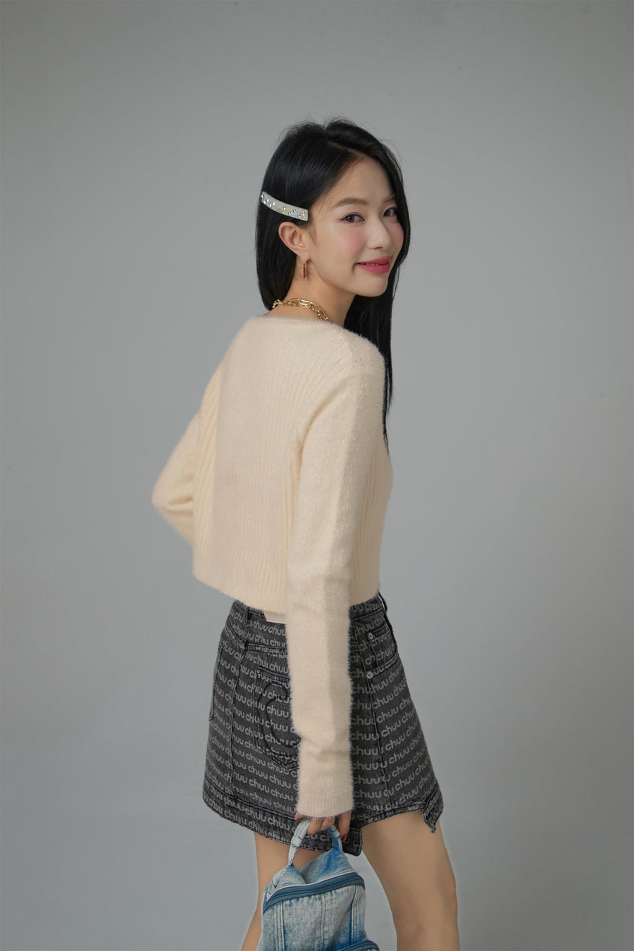 CHUU Serendipity Slim Cropped Cardigan