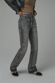 Written Notes Slim Bootcut Denim Jeans