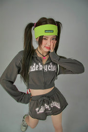 Cute Sport Crop Hoodie