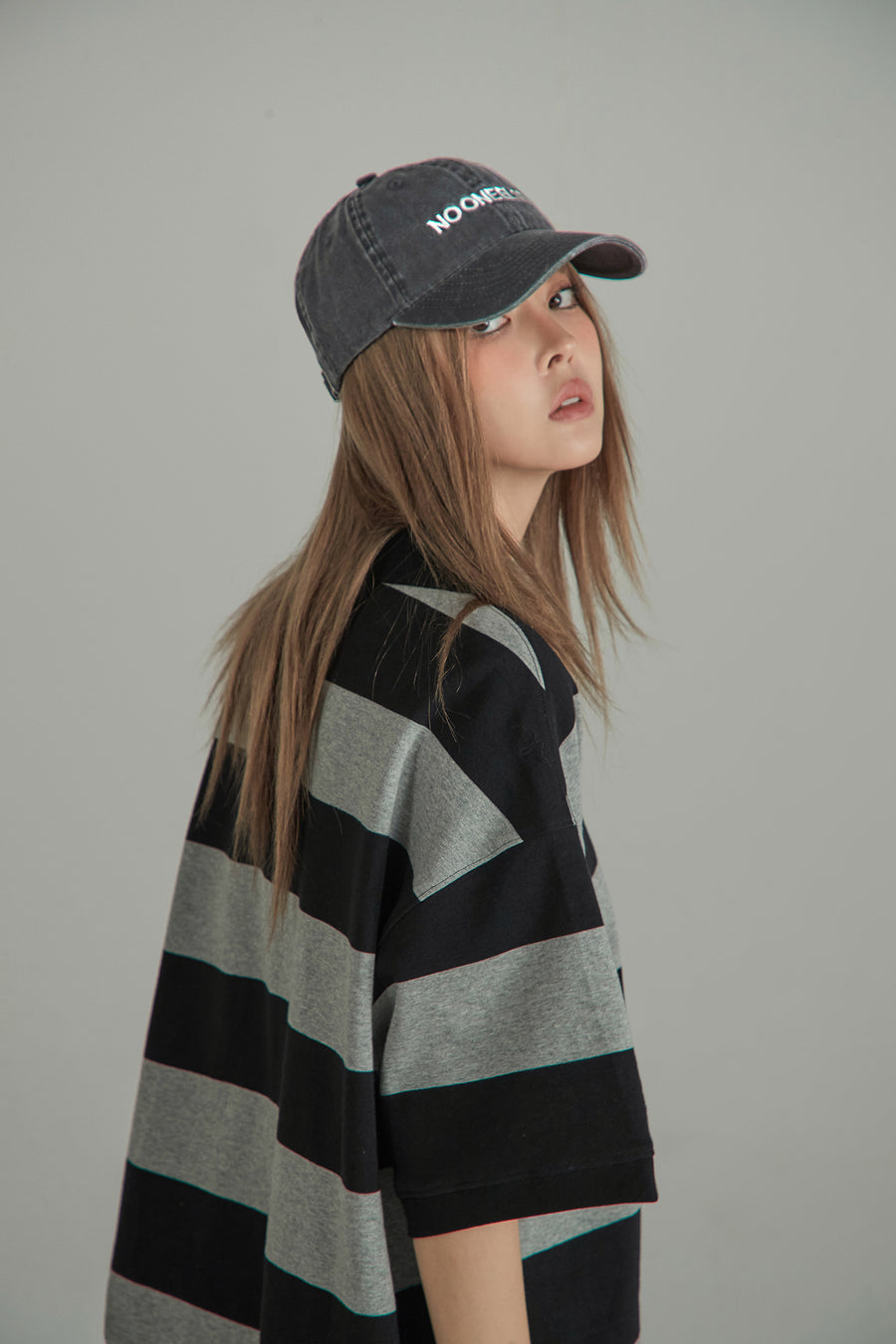 CHUU Embroidered Denim Ball Cap Hat