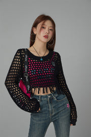 Charismatic Persona Cropped Knit Top