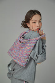 Rainbow Knit Shoulder Bag