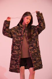 Louder Than A Lion Hot Girl Camouflage Loose-Fit Padded Coat