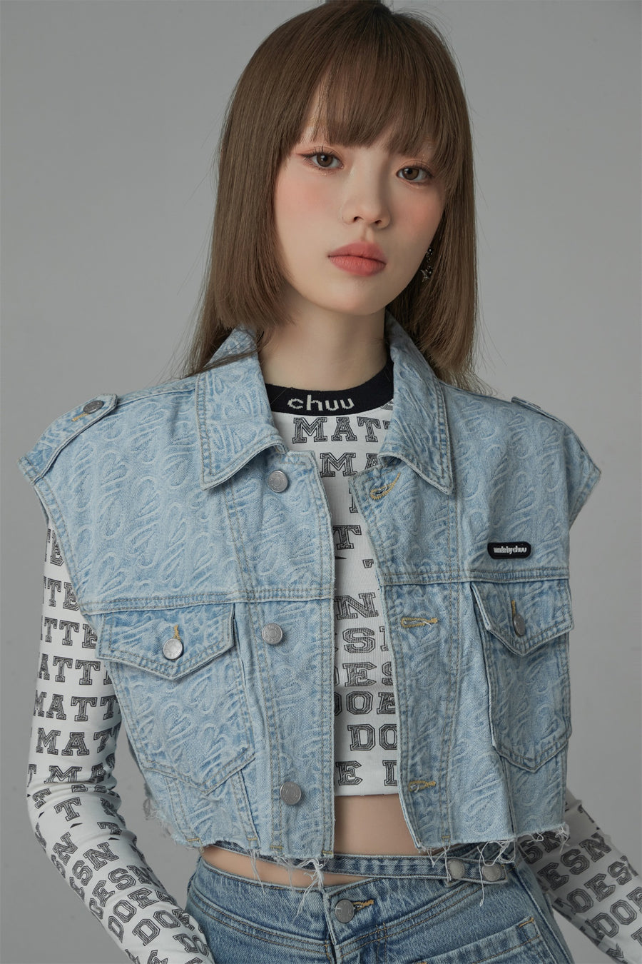 CHUU Loose Fit Denim Vest