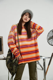 Striped Color Loose Fit T-Shirt