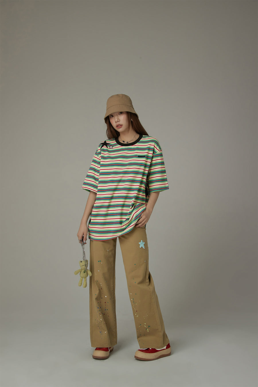 CHUU Star Striped Loose Fit T-Shirt