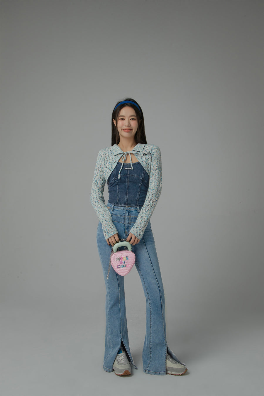 CHUU Vintage Denim Sleeveless Bustier Top