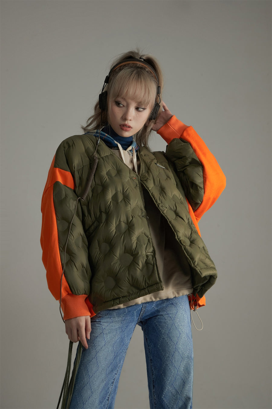 CHUU Loose Fit Quilting Padded Jacket